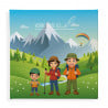 Tableau randonnée personnalisé sur cadre en bois