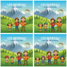 Affiche randonnée en famille personnalisé