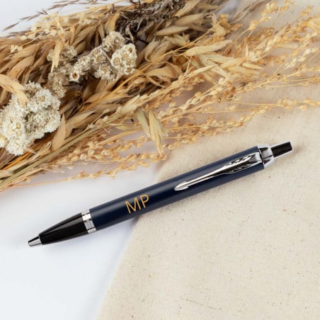Stylo Parker bleu gravure
