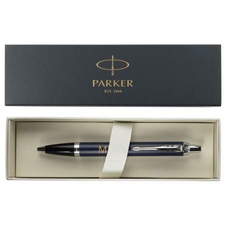 Stylo bille Parker bleu personnalisé et gravé