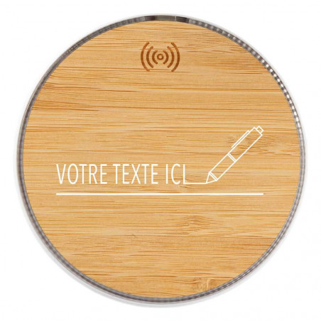 Chargeur sans fil bambou