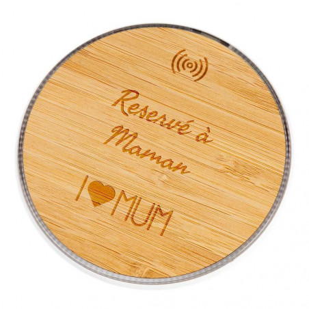 Chargeur induction rond personnalisé