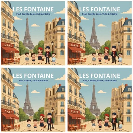Tableau Paris en famille