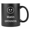 Mug noir et blanc gravé