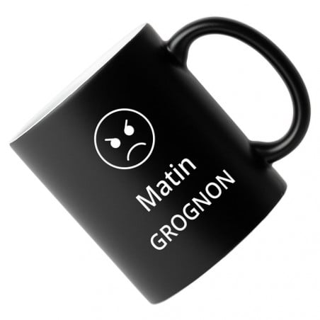 Tasse noire et blanche personnalisé