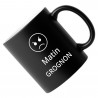 Tasse noire et blanche personnalisé