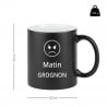 tasse bicolore noire et blanche à graver