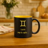 Mug noir et jaune prénom
