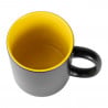 Tasse noire et jaune personnalisé