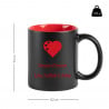 Tasse noir et rouge personnalisé