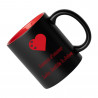 Tasse gravé noir et rouge