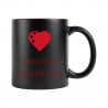 Mug amour noir et rouge gravé