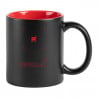 Votre texte gravé rouge sur mug noir