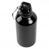 Gourde aluminium noir avec mousqueton