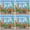 Toile graphique famille à New York personnalisé