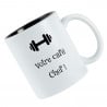 Mug texte gravé blanc et noir
