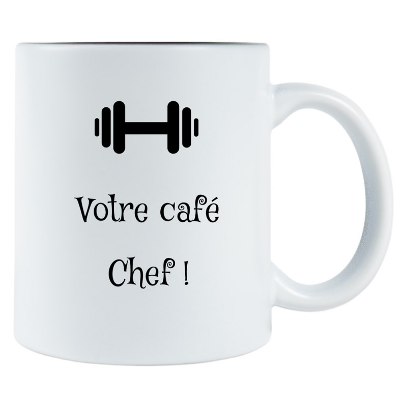 Mug original blanc et noir gravé