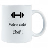 Gravure laser sur mug blanc et noir