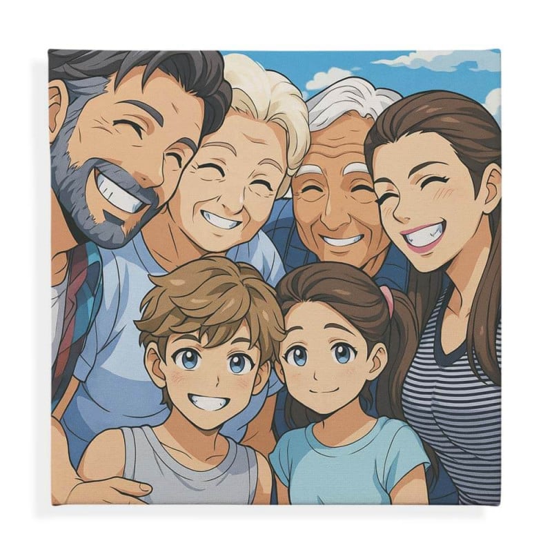 Tableau photo style manga japonais