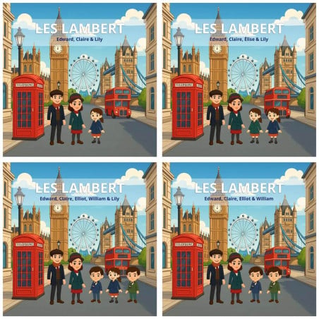 Famille à Londres personnalisable