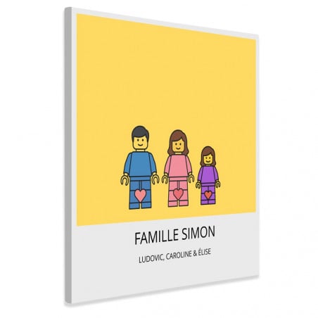 Toile famille en brique personnalisable