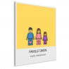 Toile famille en brique personnalisable