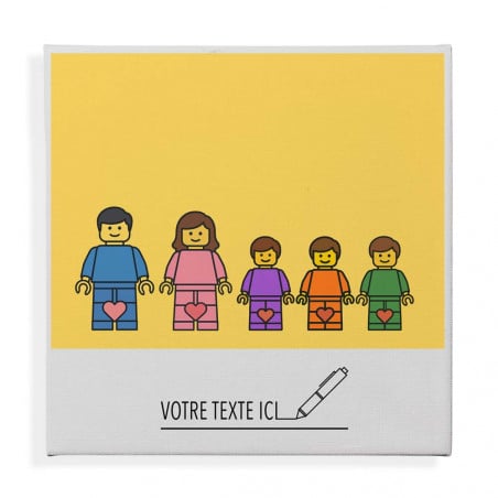 Affiche famille en brique personnalisé avec votre famille