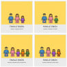 Tableau caricature Lego personnalisé avec votre famille