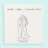 Affiche personnalisé couple minimaliste