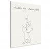 Tableau personnalisé couple dessin au trait