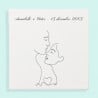 Affiche personnalisée couple dessin au trait