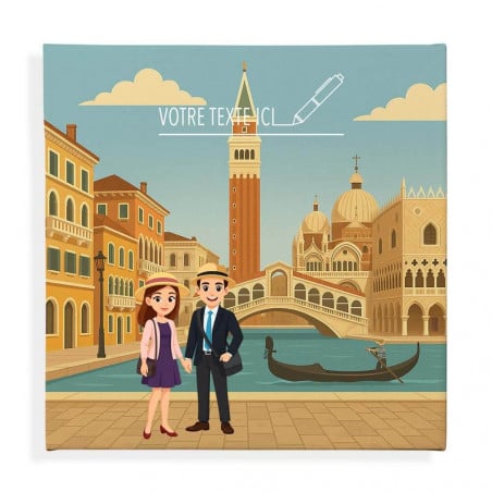 Personnaliser votre toile de votre couple à Venise