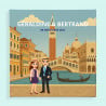 Tableau couple à Venise personnalisable