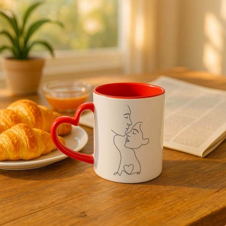 Mug amour minimaliste personnalisé