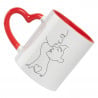 Tasse portrait couple minimaliste personnalisé