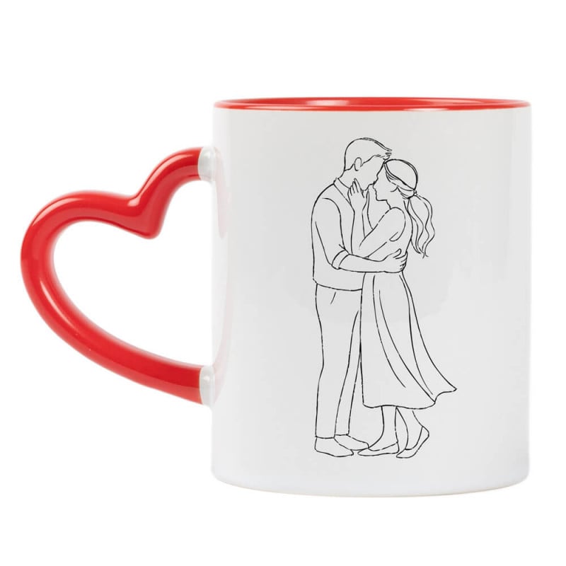 Mug couple minimaliste personnalisé