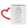 Mug couple minimaliste personnalisé