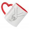 Mug mains entrelacées dessin trait personnalisé