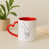Tasse mains entrelacées minimaliste personnalisé