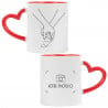 Mug mains entrelacées personnalisé