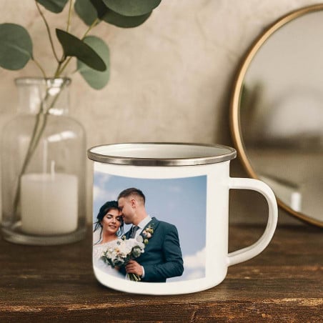 Mug émaillé imprimé