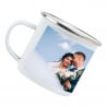 Mug émaillé avec photo imprimée