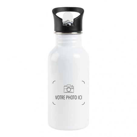 Gourde sport blanche personnalisée