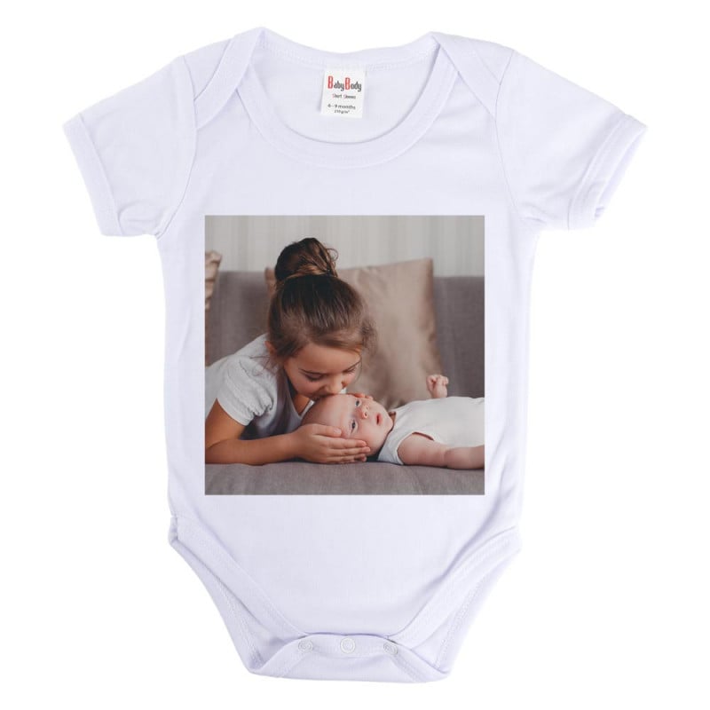 Body court bébé avec photo