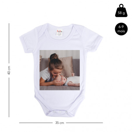 Body bébé 6-9 mois avec photo