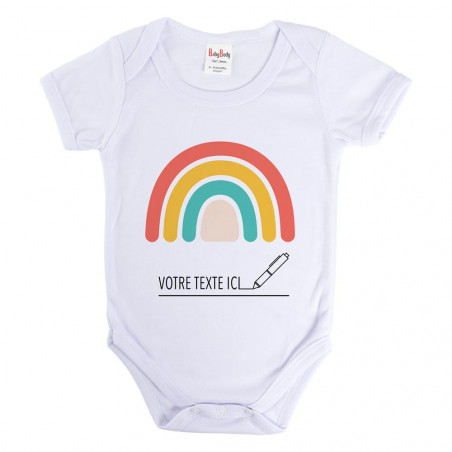 Body bébé Mc arc en ciel personnalisable
