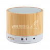 Enceinte ronde bluetooth bois personnalisée