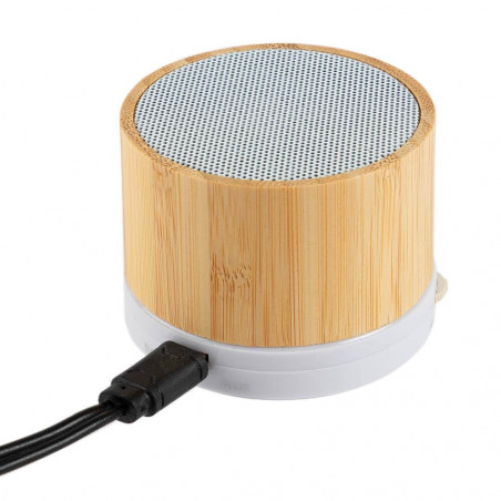 Enceinte bluetooth bambou