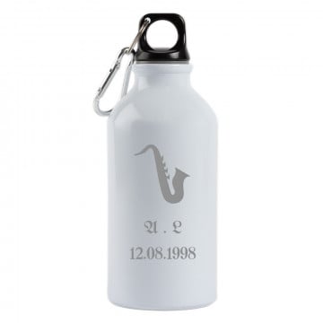Gourde alu sport blanche gravée