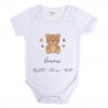 Body bébé naissance personnalisé avec ourson